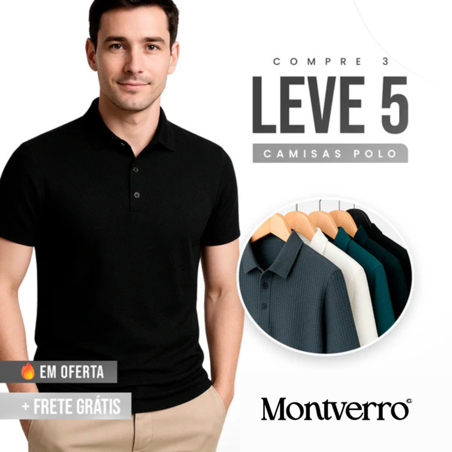 [COMPRE 3 CAMISAS, LEVE 5] Polo Elegant – Só R$ 99,90 (R$ 20 por camisa!)
