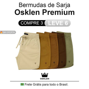 🔥 Leve o DOBRO! Kit 6 Bermudas de Sarja — Pague 3, Leve 6 (Só Hoje!)